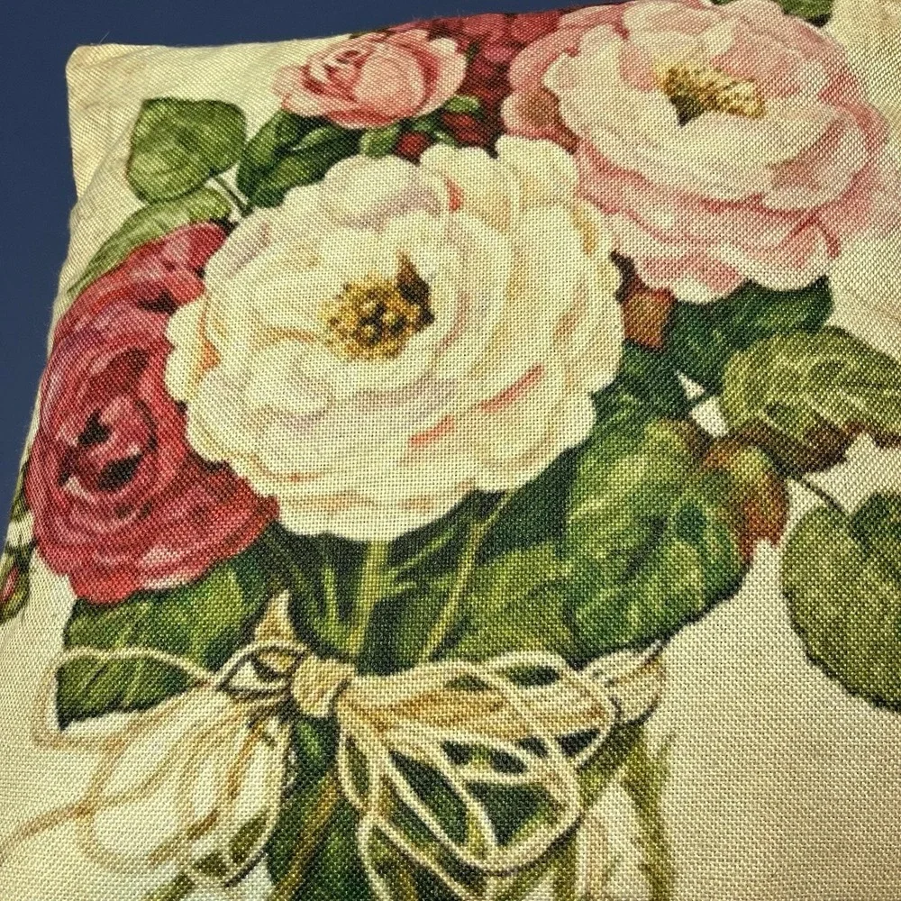 Floral Decorative Throw Pillows Set Of 2 Square 16
